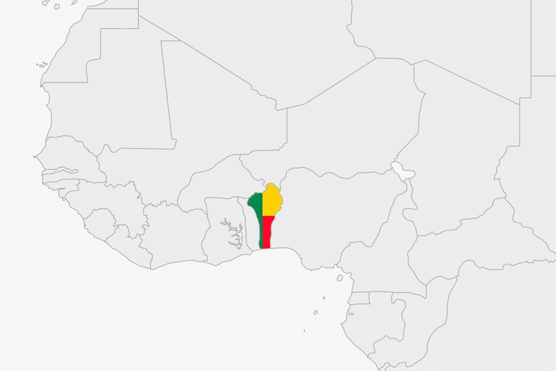 Mappa del Benin